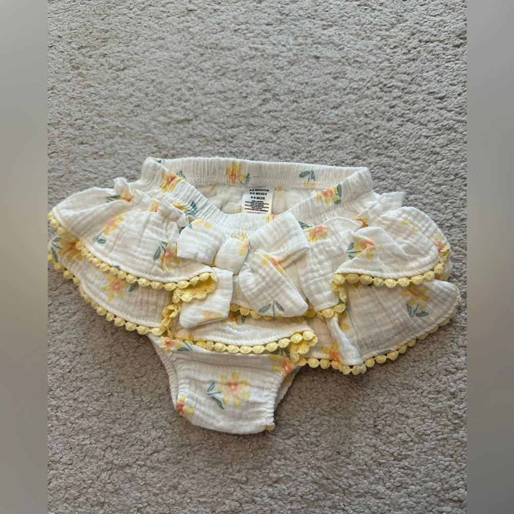 Charming Floral Ruffle Diaper Cover